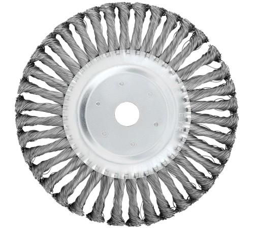 Корщетка-колесо, посадочный диаметр 22,2 мм, стальная витая проволока 200 мм FIT IT