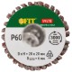 Диск лепестковый для дрели радиальный  20х20х6 мм   Р 60 FIT IT