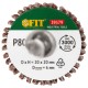 Диск лепестковый для дрели радиальный  20х20х6 мм   Р 80 FIT IT