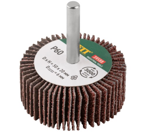 Диск лепестковый для дрели радиальный  50х20х6 мм   Р 60 FIT IT Диск лепестковый для дрели радиальный  50х20х6 мм   Р 60 FIT IT