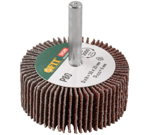 Диск лепестковый для дрели радиальный  50х20х6 мм   Р 80 FIT IT Диск лепестковый для дрели радиальный  50х20х6 мм   Р 80 FIT IT