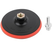 Диск полировальный тканевый, гайка М14 + переходник для дрели, 125х10 мм FIT IT