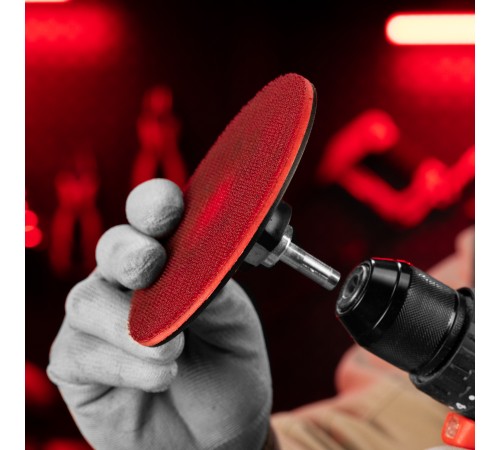 Насадка для дрели и УШМ с липучкой, 125 мм, твердая Matrix