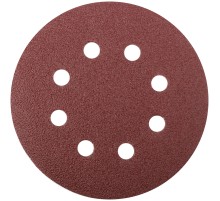 Круги шлифовальные с отверстиями (липучка), алюминий-оксидные, 125 мм, 5 шт.  Р 80 FIT IT
