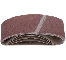 Ленты шлифовальные бесконечные, водостойкие, на тканевой основе, 5 шт., 75х457 мм  Р 60 FIT IT