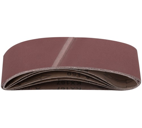 Ленты шлифовальные бесконечные, водостойкие, на тканевой основе, 5 шт., 75х533 мм Р 150 FIT IT