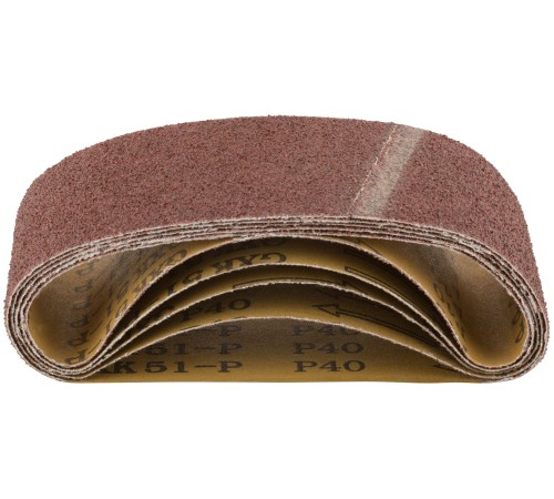 Ленты шлифовальные бесконечные, водостойкие, на тканевой основе, 5 шт., 75х457 мм   Р 40 КУРС