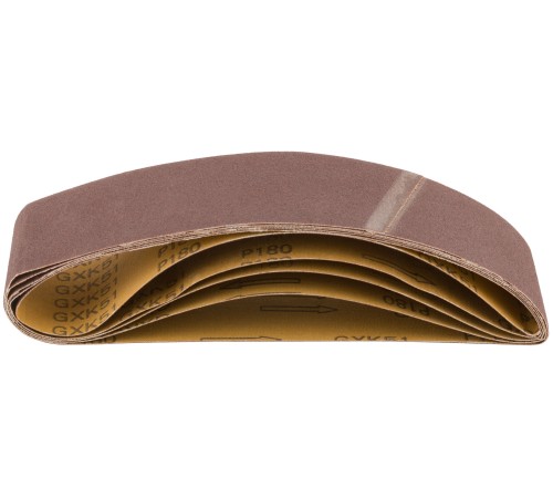 Ленты шлифовальные бесконечные, водостойкие, на тканевой основе, 5 шт., 75х533 мм  Р 180 КУРС