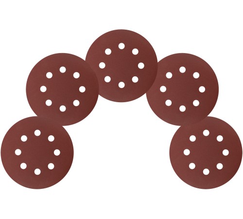 Круги шлифовальные с отверстиями (липучка), алюминий-оксидные, 125 мм, 5 шт. Р 400 КУРС