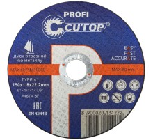 Профессиональный диск отрезной по металлу и нержавеющей стали Cutop Profi Т41-150 х 1,8 х 22,2 мм CUTOP