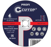 Профессиональный диск шлифовальный по металлу и нержавеющей стали Cutop Profi Т27-125 х 6,0 х 22,2 мм CUTOP