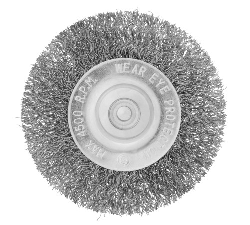 Щетка для дрели, 75 мм, плоская со шпилькой, витая проволока Сибртех
