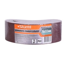 Шлифлента, 76x533мм, Р60, 10 шт, Sturm!