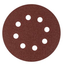 Круг абразивный на ворсовой подложке под "липучку", перфорированный, P 60, 125 мм, 5 шт Matrix
