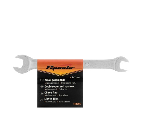 Ключ рожковый, 6 х 7 мм, хромированный Sparta Ключ рожковый, 6 х 7 мм, хромированный Sparta