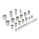 Набор инструментов, 1/2", 1/4", CrV, S2, пластиковый кейс, 82 предмета Denzel
