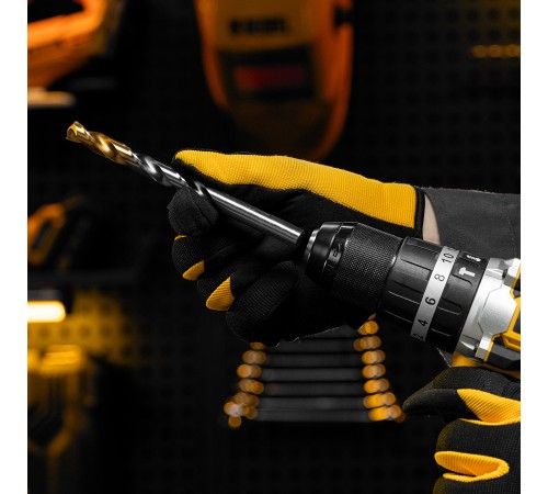 Сверло спиральное по металлу 12 x 151 мм, Р6М5, Golden Tip  Denzel