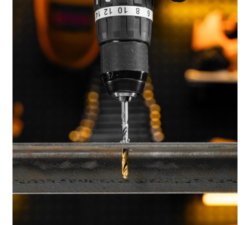 Набор сверл по металлу, 2-8мм, Р6М5-TiN, Golden Tip, 6 шт Denzel