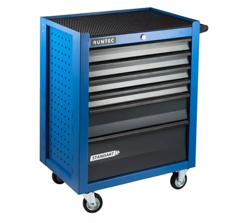 RUNTEC RTSTD-6B Тележка инструментальная 6 полочная Standart синяя RUNTEC RTSTD-6B Тележка инструментальная 6 полочная Standart синяя