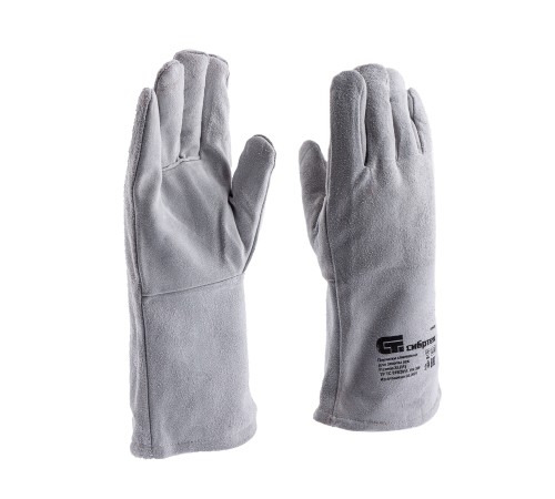 Перчатки спилковые с манжетой для садовых и строительных работ, утолщенные, размер XL, Сибртех