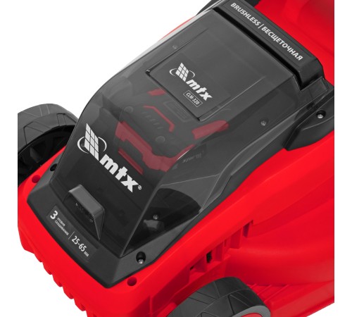 Газонокосилка аккумуляторная бесщеточная CLM-320, 320 мм, травосб. 30 л, Li-Ion, 20 В MTX