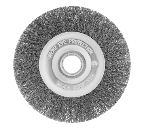 Щетка для УШМ, 150 мм, посадка 22.2 мм, плоская, витая проволока Сибртех