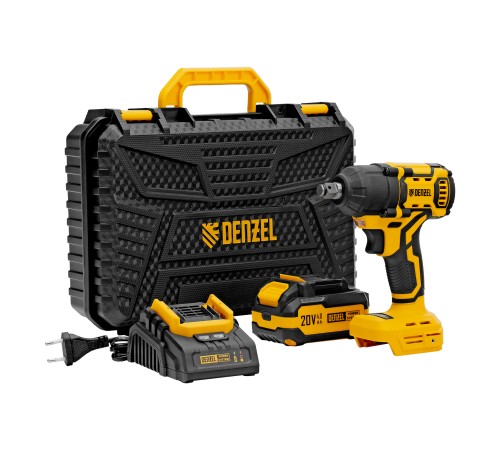 Гайковерт ударный аккумуляторный бесщет. CIWH-BL-20-500, Li-Ion, 20 В// Denzel