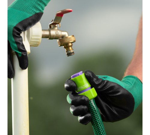 Соединитель пластмассовый, быстросъемный для шланга 3/4, аквастоп Palisad