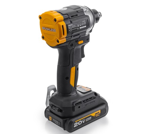 RUNTEC RT-ED232 Винтоверт-гайковерт ударный аккумуляторный RUNTEC PRO HEX 1/4", квадрат 1/2", 20В, 2*2Ач, 230Нм