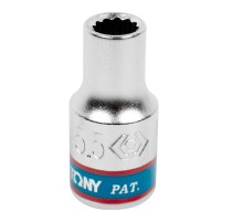 Головка торцевая стандартная двенадцатигранная 1/4", 5,5 мм KING TONY 233055M Головка торцевая стандартная двенадцатигранная 1/4", 5,5 мм KING TONY 233055M