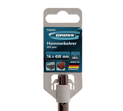 Бур по бетону Pro, 16 х 450 мм, SDS Plus Gross Бур по бетону Pro, 16 х 450 мм, SDS Plus Gross