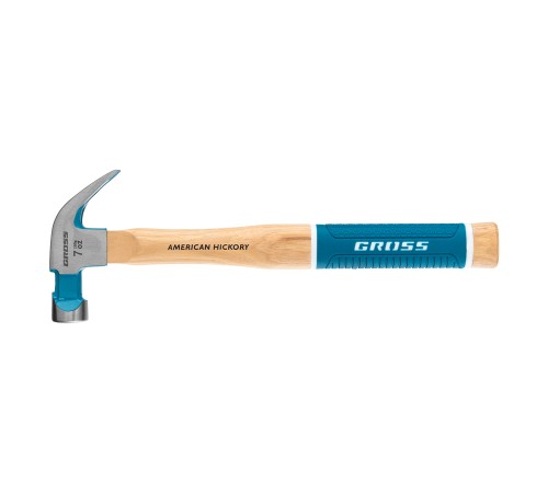 Молоток-гвоздодер, 200 г, угол 45, магнит, обрезиненная рукоятка American hickory GROSS Молоток-гвоздодер, 200 г, угол 45, магнит, обрезиненная рукоятка American hickory GROSS