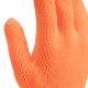 Перчатки трикотажные, акрил, двойные, оранжевый, двойная манжета Сибртех