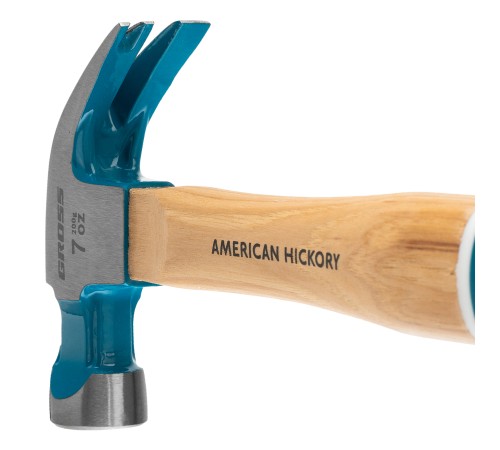 Молоток-гвоздодер, 200 г, угол 45, магнит, обрезиненная рукоятка American hickory GROSS Молоток-гвоздодер, 200 г, угол 45, магнит, обрезиненная рукоятка American hickory GROSS