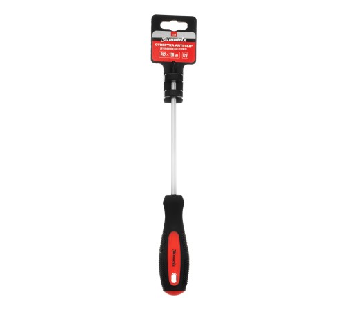 Отвертка Anti-Slip, PH2 х 150 мм, CrV, двухкомпонентная рукоятка Matrix Отвертка Anti-Slip, PH2 х 150 мм, CrV, двухкомпонентная рукоятка Matrix