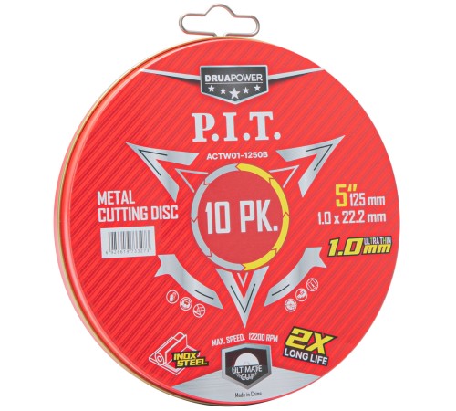 Диск отрезной по металлу и нерж. стали P.I.T. DRUA ACTW01-1250B