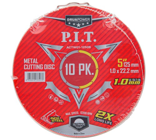 Диск отрезной по металлу и нерж. стали P.I.T. DRUA ACTW01-1250B