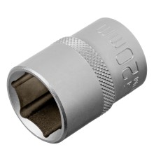 Головка торцевая, 20 мм, шестигранная, CrV, под квадрат 1/2 Stels
