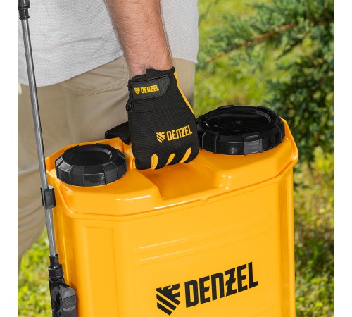 Опрыскиватель ранцевый аккумуляторный D-16LA, 16 л, щелочной акк., 12 В, 8 Ач// Denzel