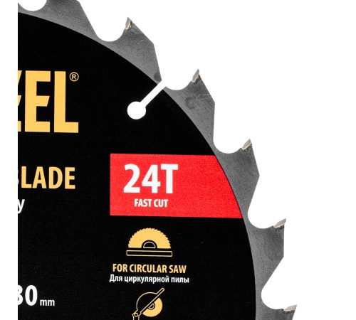 Пильный диск по дереву ф250 х 30 мм, 24 зубьев Denzel