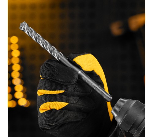 Бур по бетону, цельная крестовая пластина, 12x165 мм, SDS PLUS Denzel