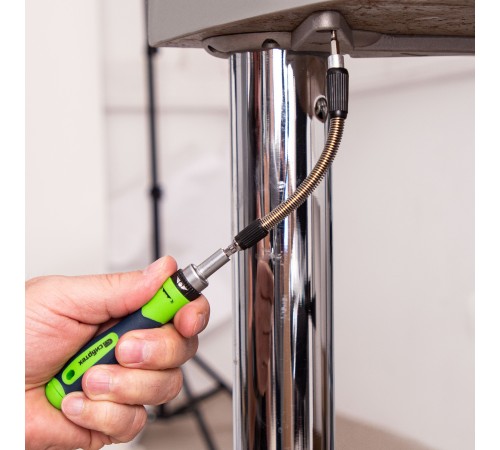 Отвертки реверсивные с набором бит, торцевых головок, 61 предмет, CrV Сибртех