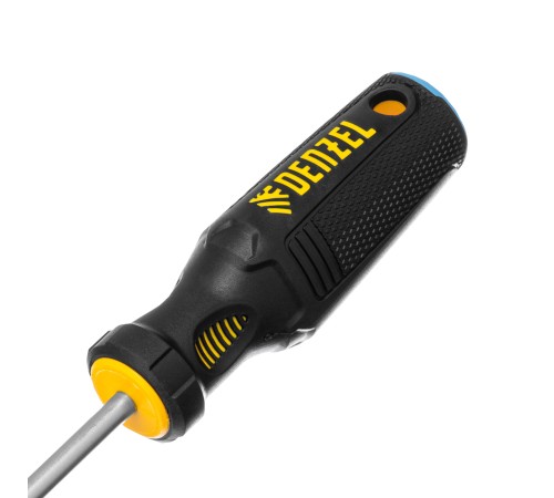 Отвертка, SL6x150 мм, S2, 3к рукоятка Denzel
