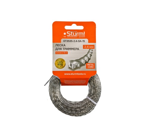 Леска для триммера Sturm! GT3535-2.4-SA-15 Леска для триммера Sturm! GT3535-2.4-SA-15
