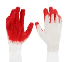 Перчатки трикотажные, облив из натурального латекса, 13 класс