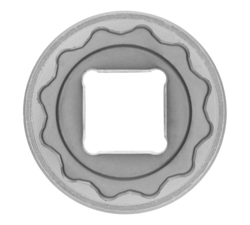 Головка торцевая, 24 мм, двенадцатигранная, CrV, под квадрат 1/2, хромированная Matrix