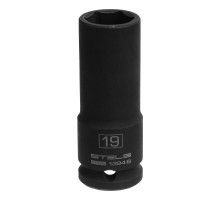 Головка ударная удлиненная шестигранная, 19 мм, 1/2, CrMo Stels