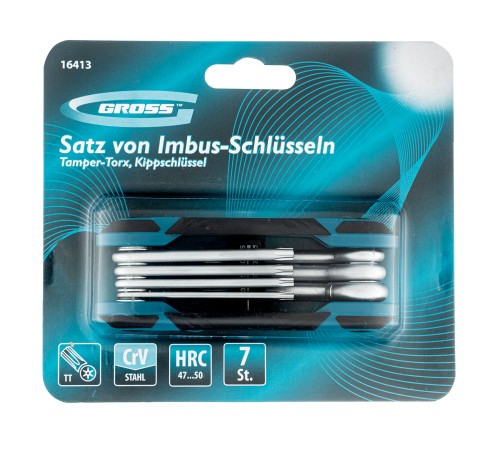 Набор ключей имбусовых Tamper-Torx , складные, 8 шт, CrV Gross Набор ключей имбусовых Tamper-Torx , складные, 8 шт, CrV Gross