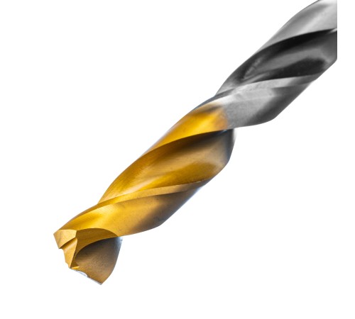 Сверло спиральное по металлу 11 x 142мм, Р6М5, Golden Tip, многогранная заточка Denzel