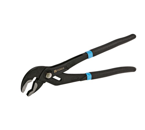 Клещи переставные, 300мм, кнопочный шарнир, зев 40мм, ПВХ рукоятки, СОЮЗ
